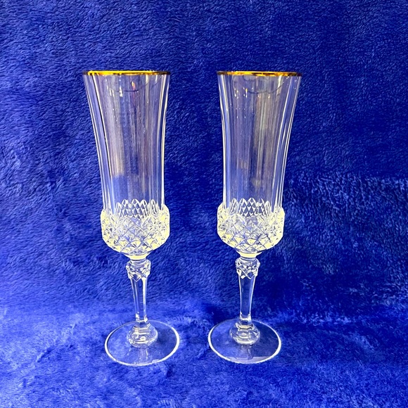 Dining Vintage Cristal Darques Durand Longchamp Flute Champagne
